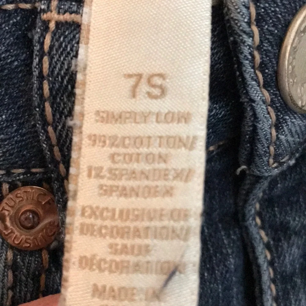 3/$20 Justice Distressed Dark Wash Jean Shorts